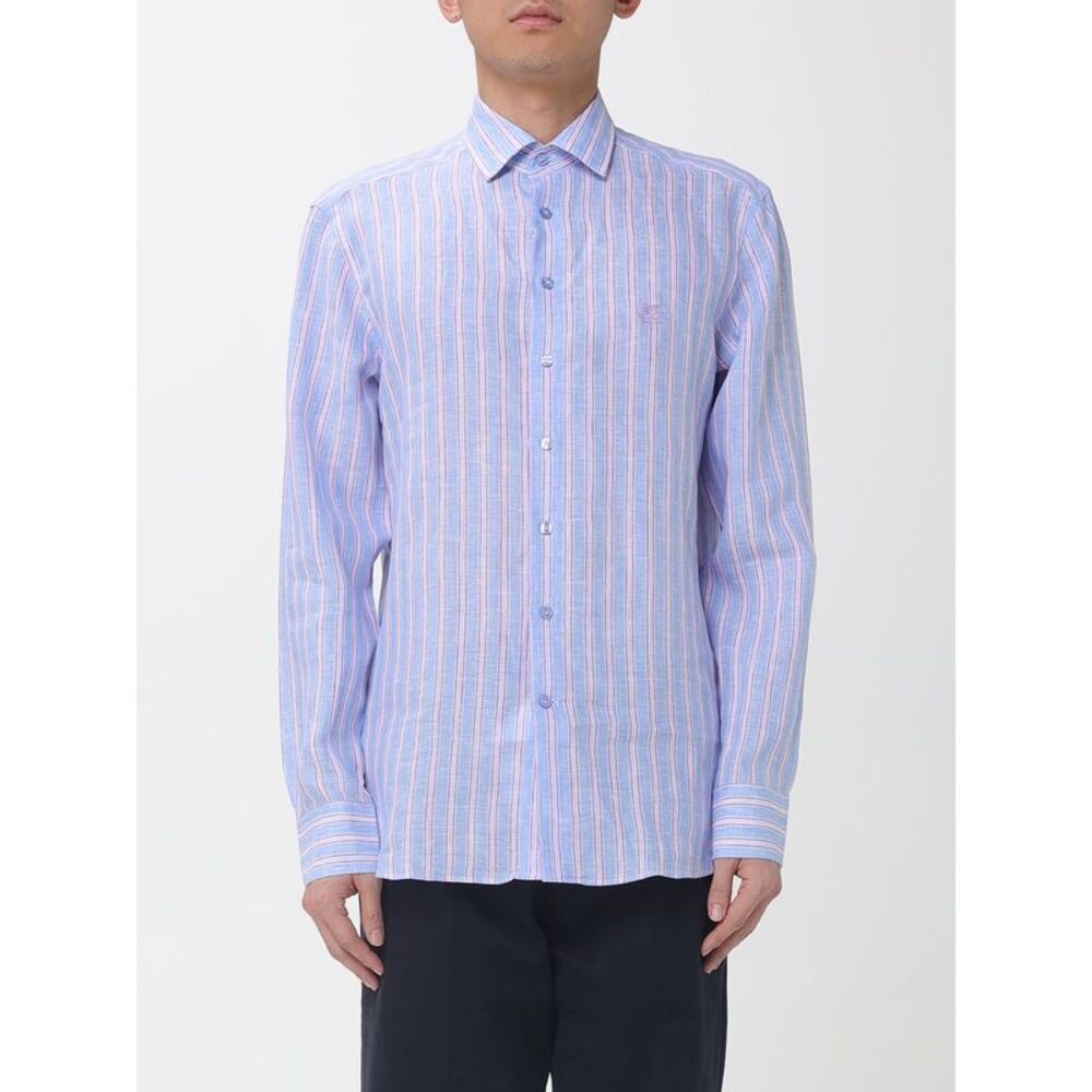 Etro Shirt Men Gnawed Blue